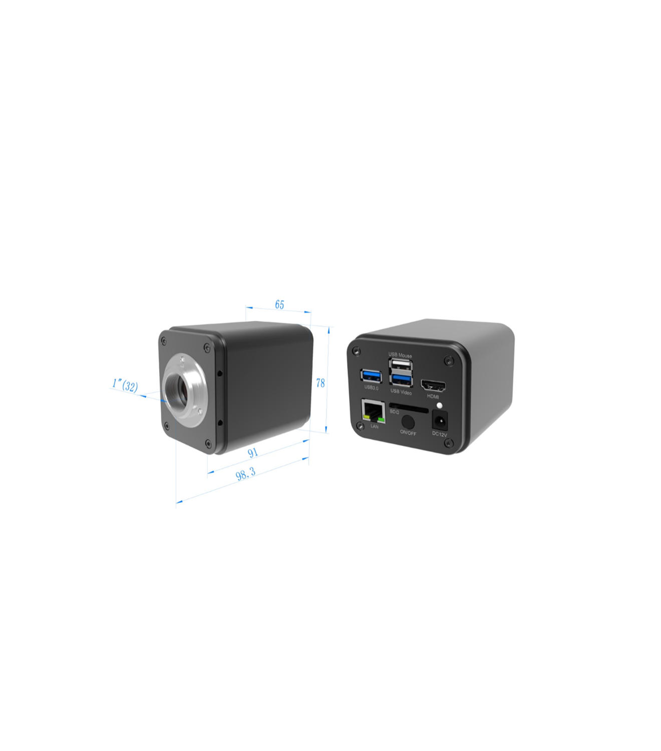 4K 75FPS Microscope Camera HDMI with USB Sony IMX585 1/1.2"Sensor X7ACM4K8MPB
